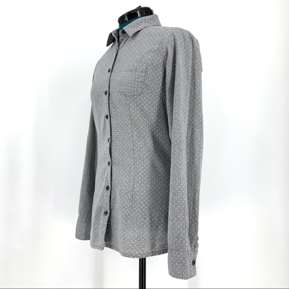 Firefly Polka Dot Flannel Button Down Shirt, Med - Picture 5 of 16